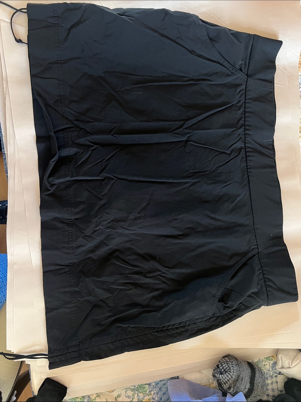 Women’s Black Athletic Training Skort with Elastic Waist